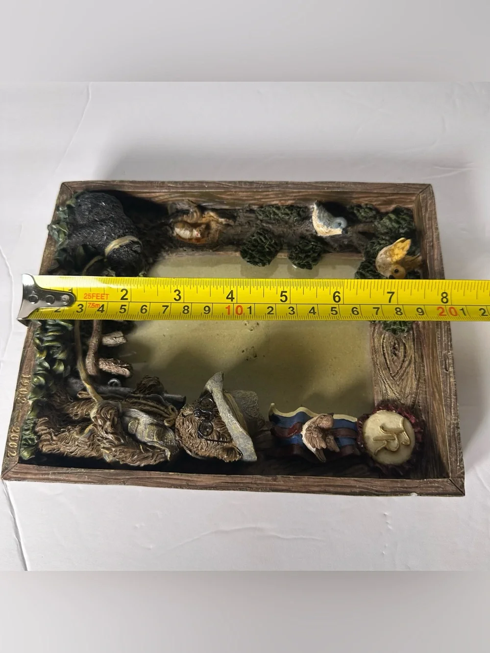 Rustic 3D Teddy Black Bear Picture Frame Woodland Cabin Lodge Hunting Decor USA